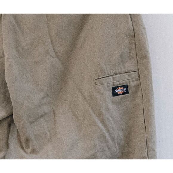Vintage Men's Cream Tan Dickies Loose Fit Double Knee Work Pants Size 44x32 - Picture 6 of 8